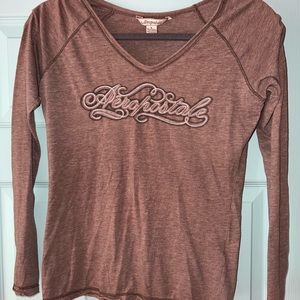 Aeropostale Girls Brown Long Sleeve Size Large